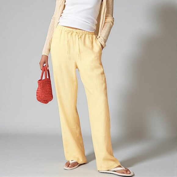 J. Crew New Soleil pant in linen Size L - Picture 1 of 14